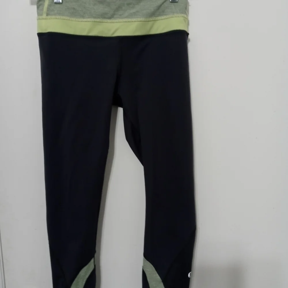 Lululemon Athletica Gray and yellow yoga Athletic pants